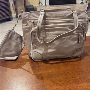 MZ Wallace Taupe Tote Bag with Pouch